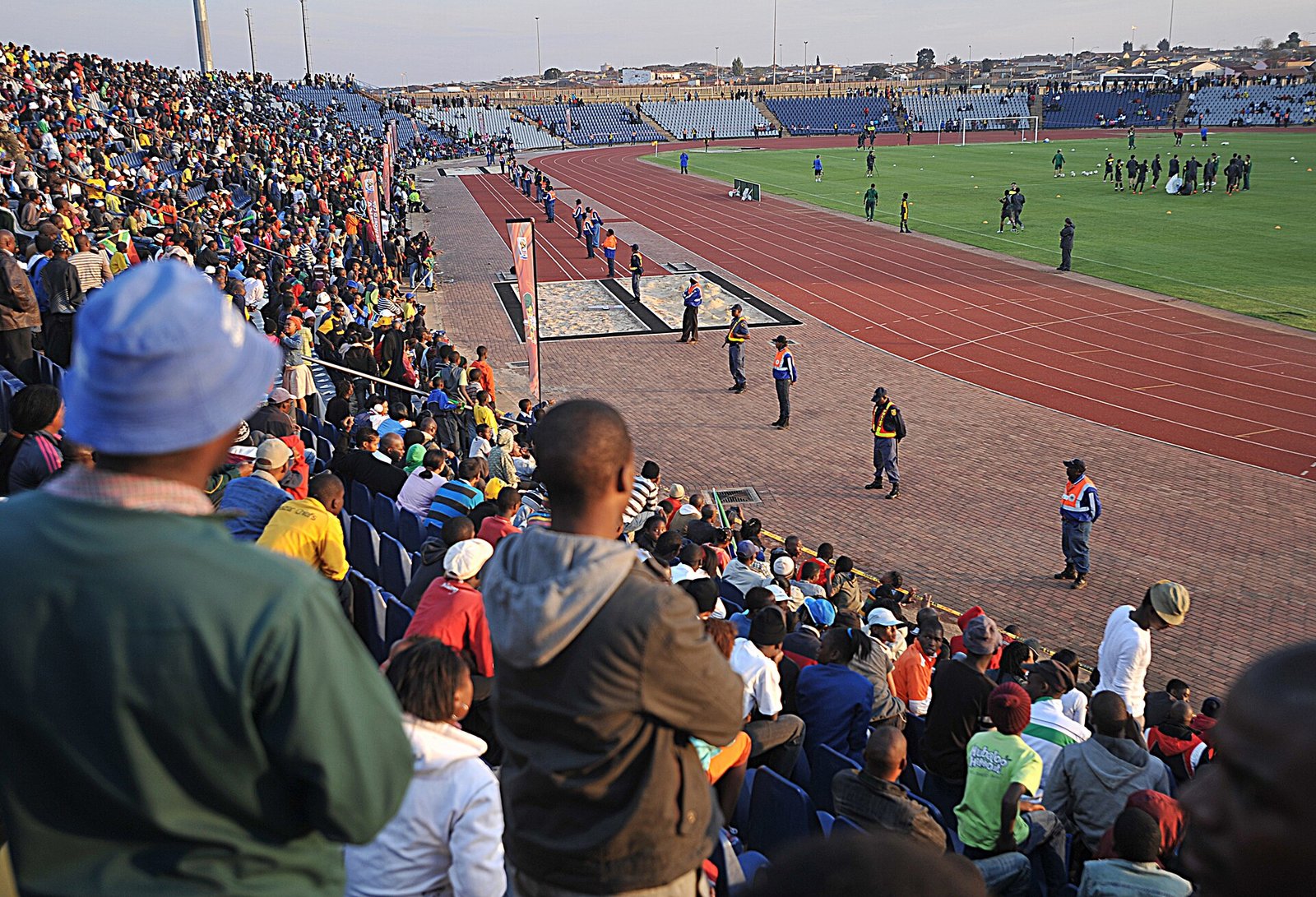 Spectators watching Brazil national football team train at Dobsonville Stadium 2010-06-03 3