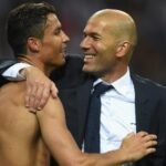Zidane e Cristiano Ronaldo comemoram a conquista da Liga dos Campeões em 2016